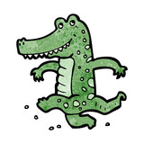 Fototapeta Dinusie - dancing crocodile cartoon