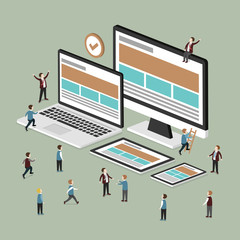 Wall Mural - responsive design concept
