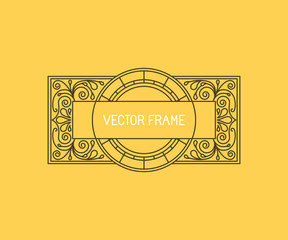 Aufkleber - Vector floral frame
