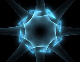 Wall Mural - fractal radial pattern on the subject of science, technology and design
