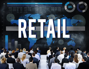 Wall Mural - Retail Commerce Consumer Crowd Data Concept