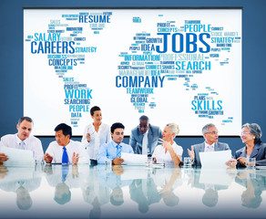 Wall Mural - Jobs Occupation Careers Recruitment Employment Concept