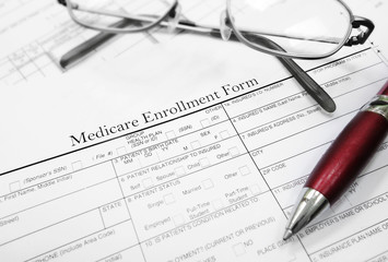 Wall Mural - Medicare enrollment form