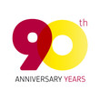 90 anniversary years logo