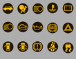 Set of icons - indicators of the car