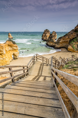 Naklejka - mata magnetyczna na lodówkę Playa de Doña Ana, Lagos, Algarve, Portugal