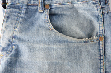 Worn blue denim jeans texture