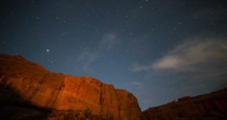 Night lapse of starry night 