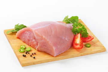 Canvas Print - Raw skinless turkey breast