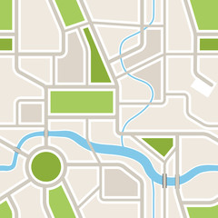 Poster - Seamless background of abstract city map