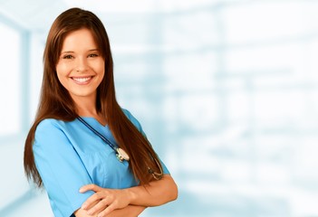 Wall Mural - Doctor, woman, physician.