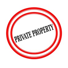 Private Property Black Stamp Text On White Backgroud