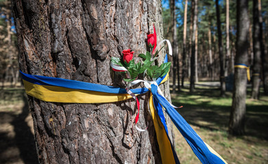 National Historic Memorial on the site of the former village of Bykivnia in Ukraine