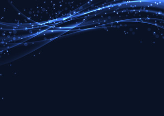 Wall Mural - Blue christmas magic abstract glitter background