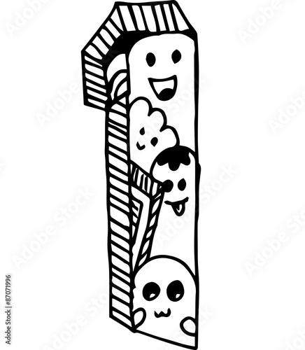Board z aluminiowym obramowaniem Wyciągnąć rękę numer doodle ilustracji