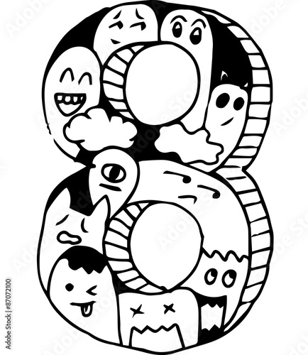 Board z aluminiowym obramowaniem Wyciągnąć rękę numer doodle ilustracji