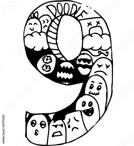 Board z aluminiowym obramowaniem Wyciągnąć rękę numer doodle ilustracji