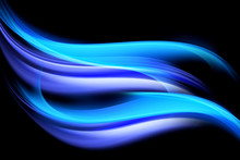 Light Blue Fractal Waves Abstract Design Background