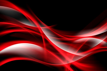 Wall Mural - Creative Art Red Light Fractal Waves Abstract Background