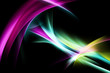 Colorful Art Light Fractal Waves Abstract Background