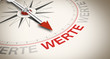 © Coloures-Pic - Kompass mit dem Wort WERTE