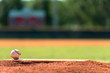 Baseball on pitchers mound