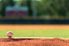 Baseball On Pitchers Mound