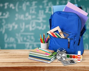 Poster - Backpack, school, isolated.