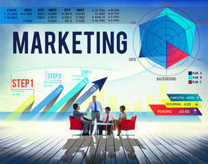 Wall Mural - Marketing Planning Strategy Vision Advertisement Concept