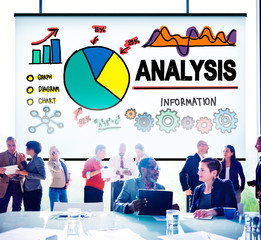 Sticker - Analysis Analytics Bar graph Chart Data Information Concept