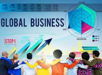 Wall Mural - Global Business Strategy Startup Growth Concept