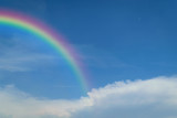Fototapeta Tęcza - Blue sky with rainbow