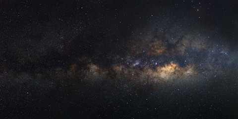 panorama milky way galaxy, long exposure photograph