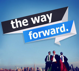 Wall Mural - The Way Forward Development Aspiration Goal Concept