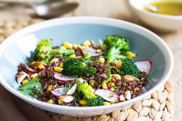 Wall Mural - Red Quinoa with corn and broccoli salad