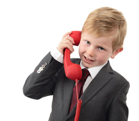 young businessman important call