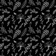 Seamless  texture with  floral elements . Fabric pattern