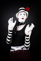 Canvas Print - Cheerful mime