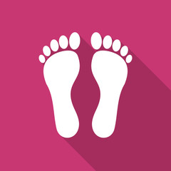 Poster - foot flat design modern icon