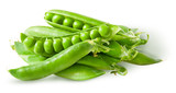 Fototapeta Mapy - Pile green peas in pods