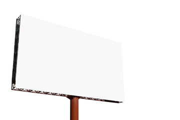  blank billboard for advertisement on white background
