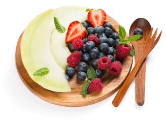 Wall Mural - Fruit and berry mix salad