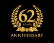 anniversary logo ribbon wreath black background 62