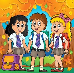 Canvas Print - School pupils theme image 6