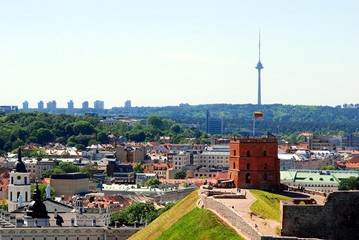 Wall Mural - Tower of Gediminas - Symbol of Vilnius on the hill