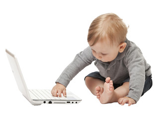 Fototapete - child with notebook