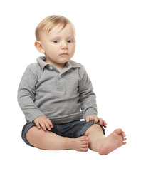 Fototapete - child on white