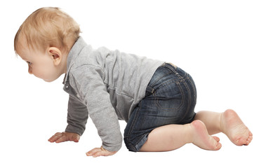 Fototapete - child on white