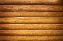 Wooden Wall From Logs