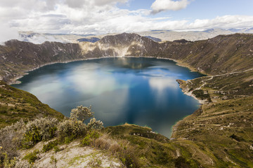 Quilotoa crater lake, Ecuador